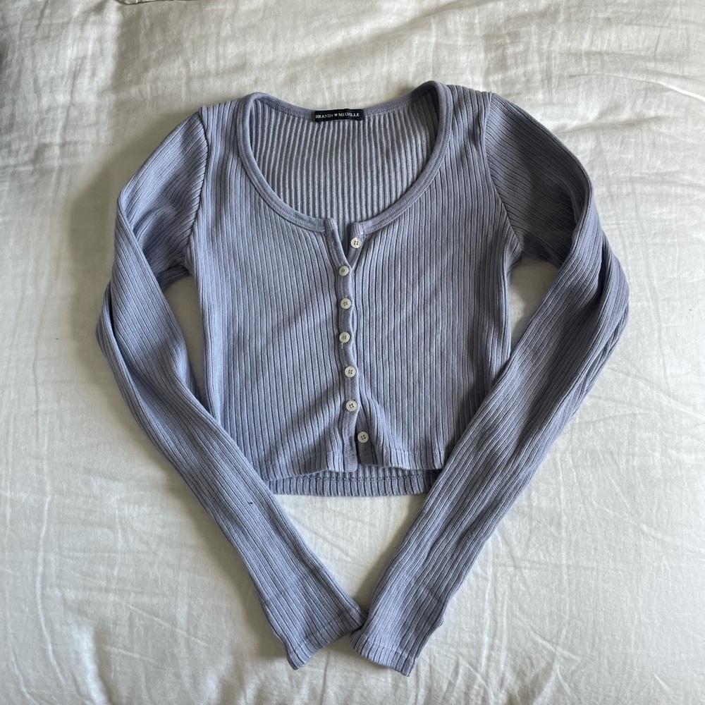 Lilac ribbed long-sleeve tee!